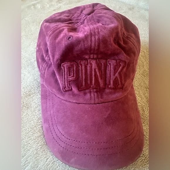 Victoria’s Secret PINK Suede Cap in Burgundy color - Picture 1 of 4